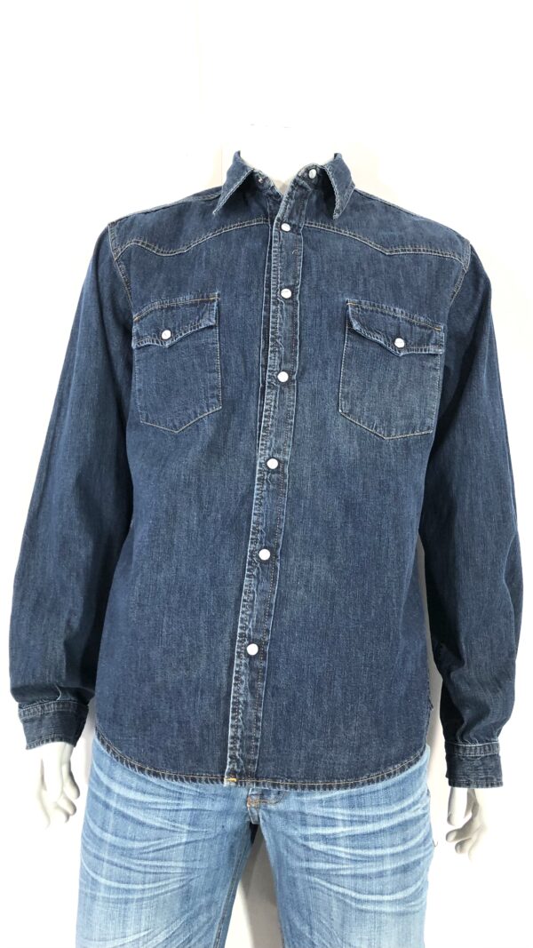 Jeansskjorta med tryck - Bild 2