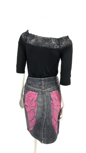 Jeanskjol med vingar