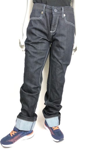 Jeans uppvikta