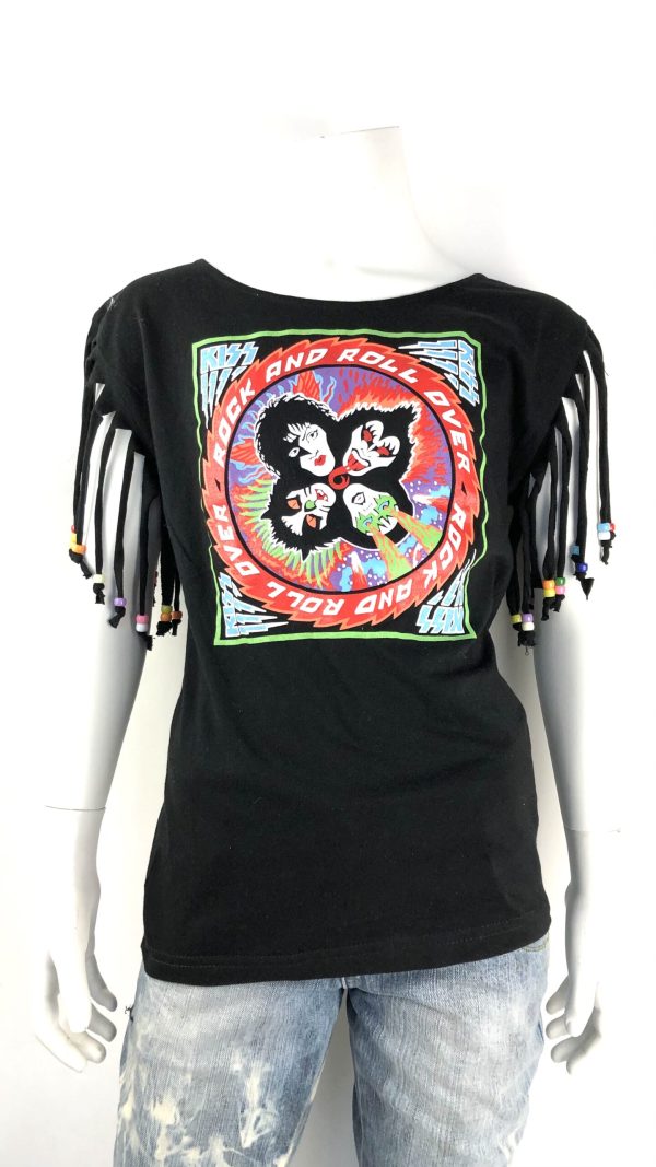 T-shirt KISS med fransar