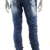 Stretchjeans med detaljer dragkedjor - Bild 2
