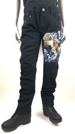 Jeans med Kiss mönster