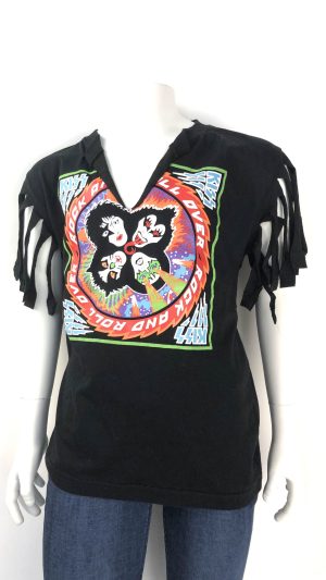 T-shirt KISS med fransar