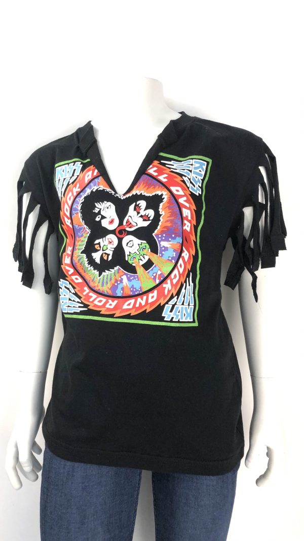 T-shirt KISS med fransar