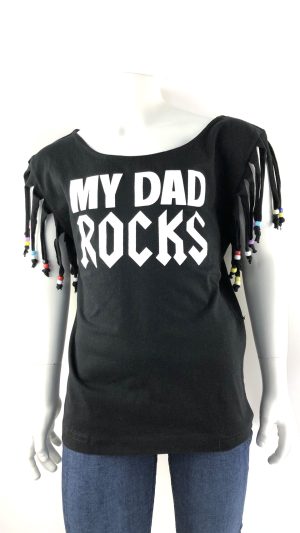 T-shirt MY DAD ROCKS med fransar