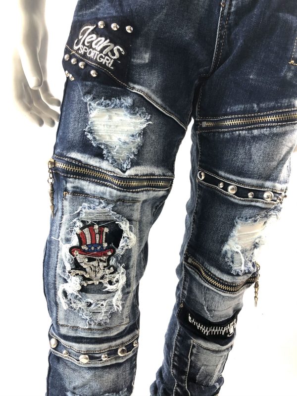 Stretchjeans med detaljer - Bild 2
