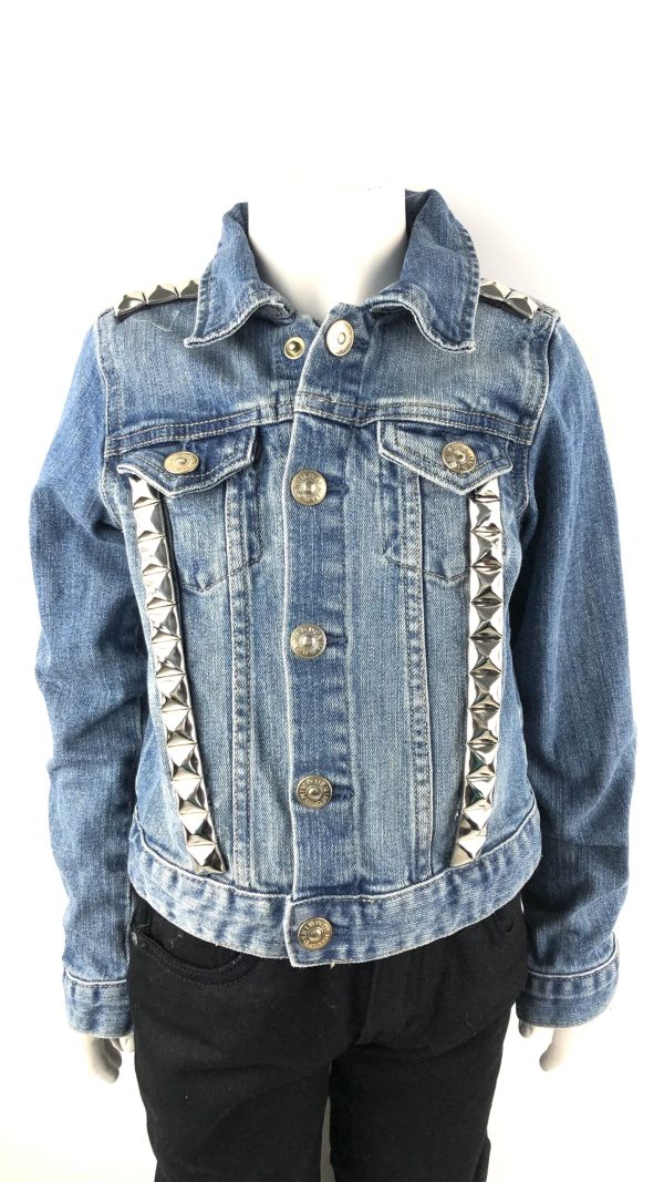 Jeansjacka med nitar