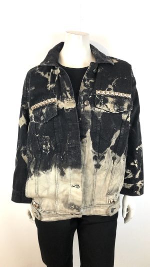JEANSJACKA MED NITAR BAGGY OVERSIZED S