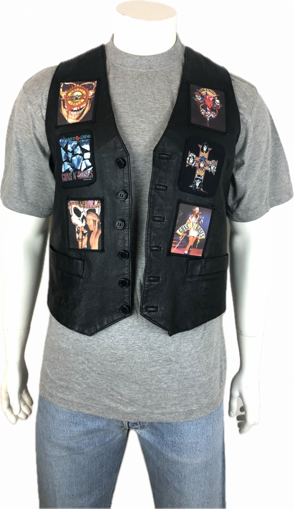 SKINNVÄST MED GUNS N ROSES STL M/L